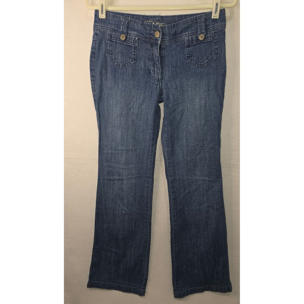 New York & Company Low Rise Flare Leg Jeans Blue Denim Size 2 Y2K Medium Wash